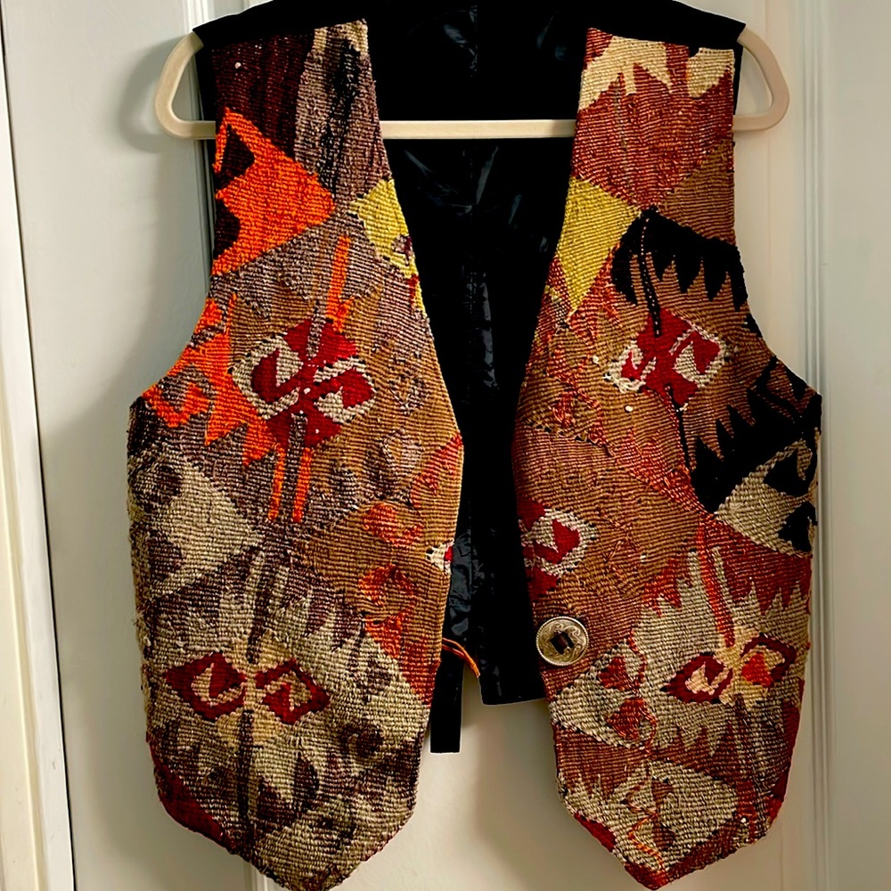Tapestry wool vest Matt Camron